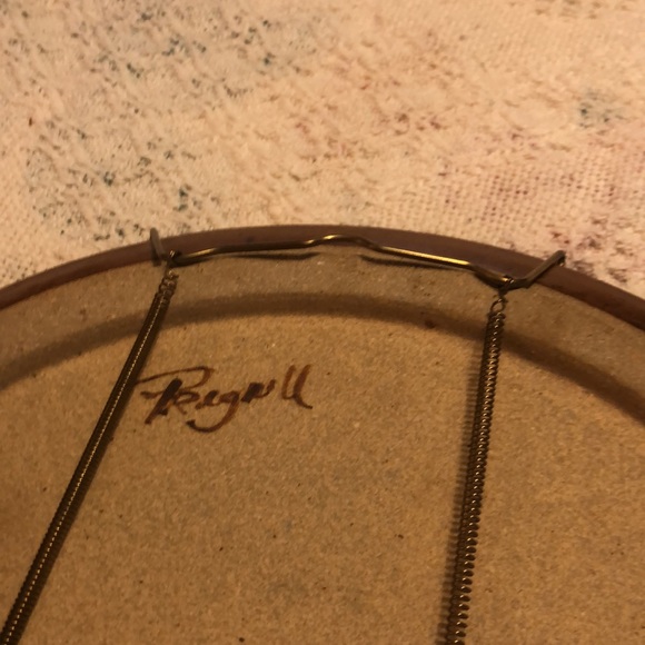 Studio Pottery Stoneware Round Plate/Pie Tray/Charger 10.5” signed Praguell - Picture 2 of 3